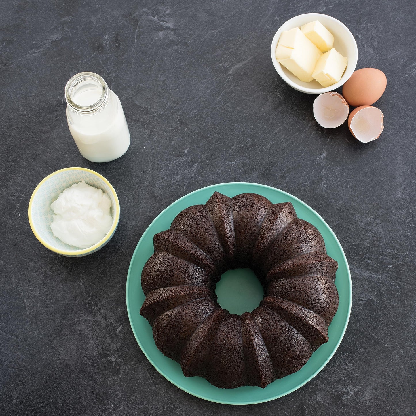 Nordic Ware Double Chocolate Bundt Cake Mix, 28.2 Ounce, Brown, Model 77724