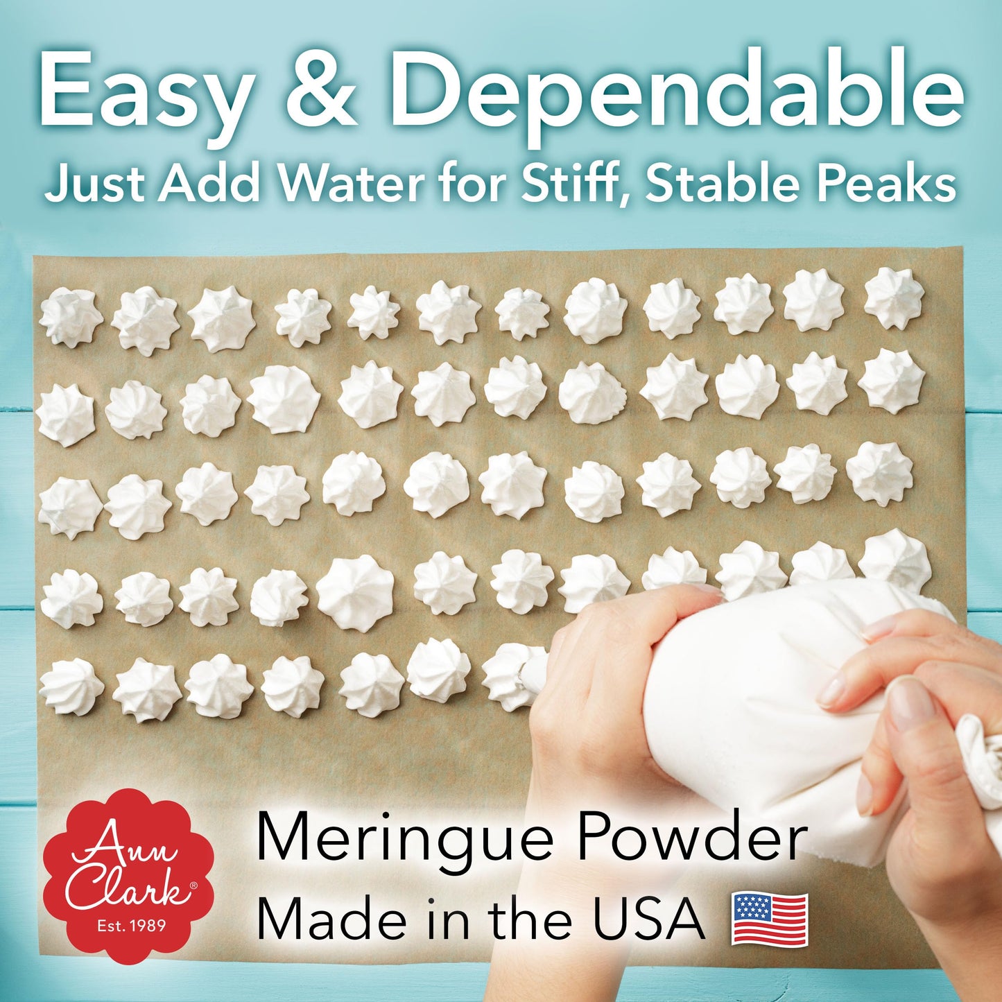 Ann Clark Cookie Cutters Meringue Powder, 8 oz, Made in USA