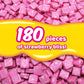 Strburst All Pink Chewy Candy - 2 Pounds Approx 180 Strawberry Candies - Bulk Candy Individually Wrapped Christmas Candy - Snack