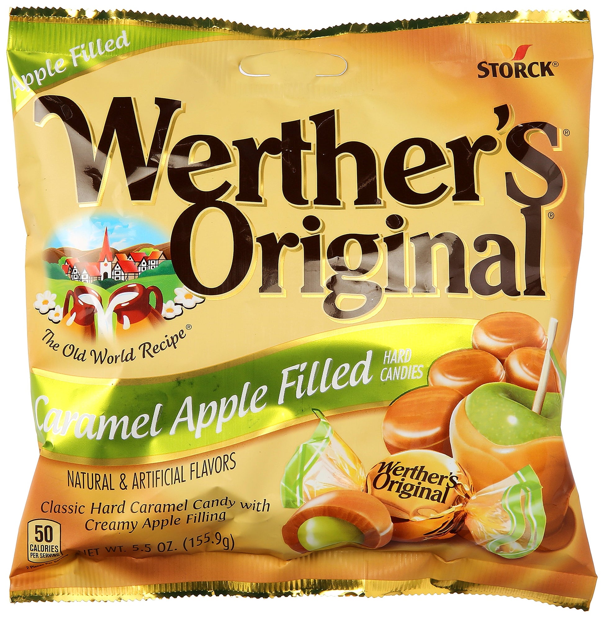 Werthers Caramel Apple Filled Hard Candies, 5.5 Oz