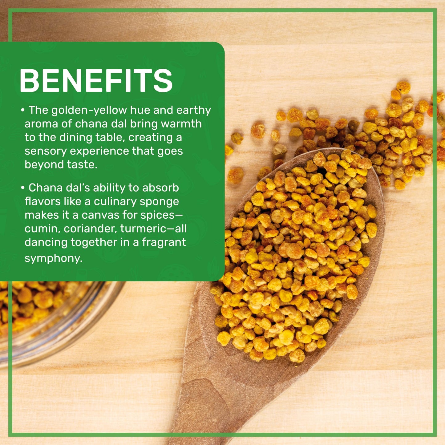 Jiva Organics Chana Dal - Non-GMO Split Indian Chickpeas - 32 Ounce Bag