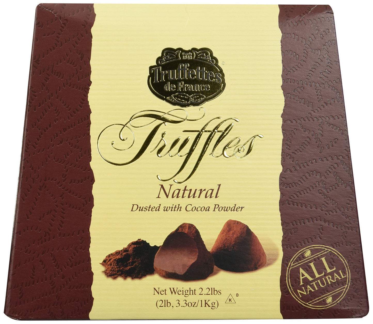 Truffettes de France All Natural Chocolate Truffles in Elegant Gift Box, 2.2 lbs (1 kg)