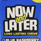 Now and Later Blue Raspberry Candy - 24 Pack of 6-Piece Bars, 0.93 Ounce Each