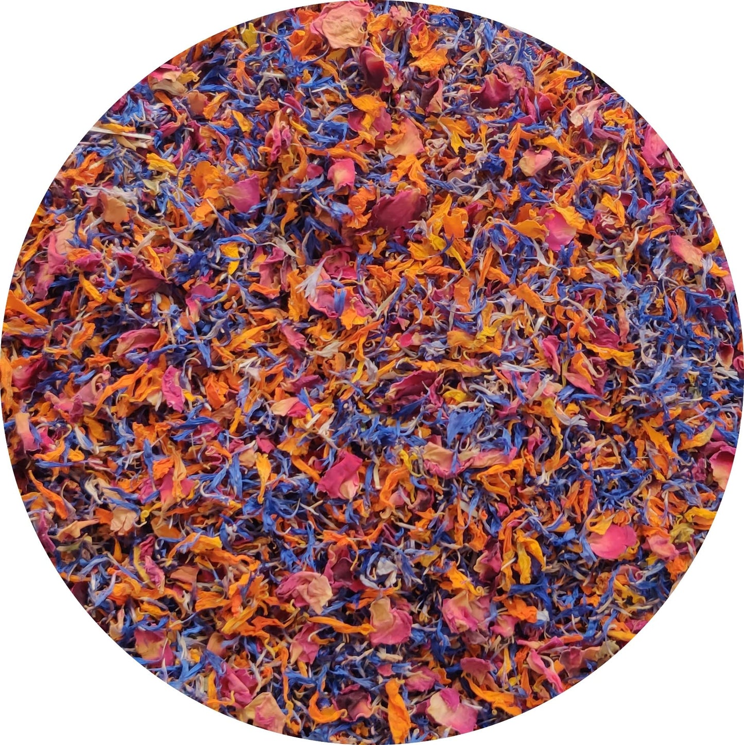 Scash Edible Flower Blend - 1 Ounce Spring Flower Mix - Rose, Blue Cornflower, Marigold - Culinary Grade Dried Flowers for Baking & Beverages