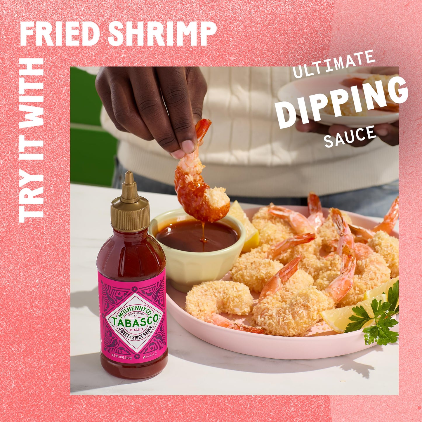 TABASCO Brand Sweet and Spicy Sauce, Mild Hot Sauce, Easy-to-Squeeze Bottle, Perfect Balance of Sweet & Heat, Versatile Flavor,