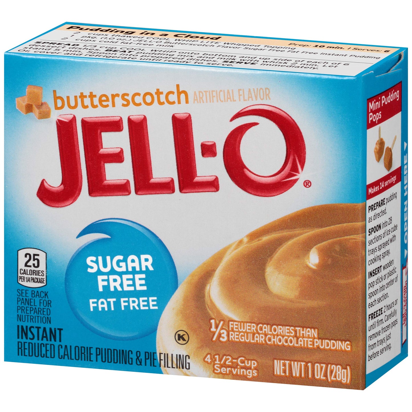 Jell-O Instant Butterscotch Sugar-Free Fat Free Pudding & Pie Filling (1 Oz Boxes, Pack Of 6)