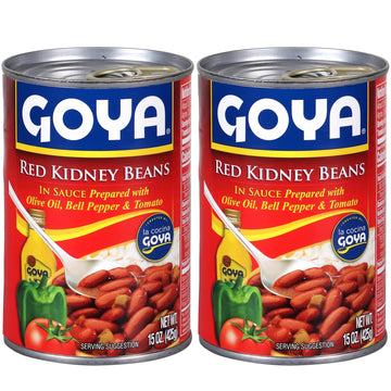 Goya Foods Red Kidney Beans in Sauce (Guisadas), 15-Ounce (Pack of 2)