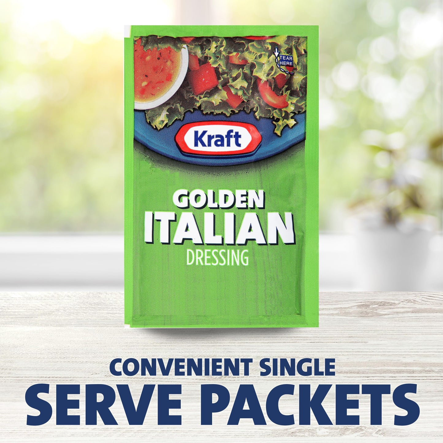 Kraft Golden Italian Salad Dressing, 1.5 oz Single Serve Packets, 60 Count - Perfect for Salads and Dips