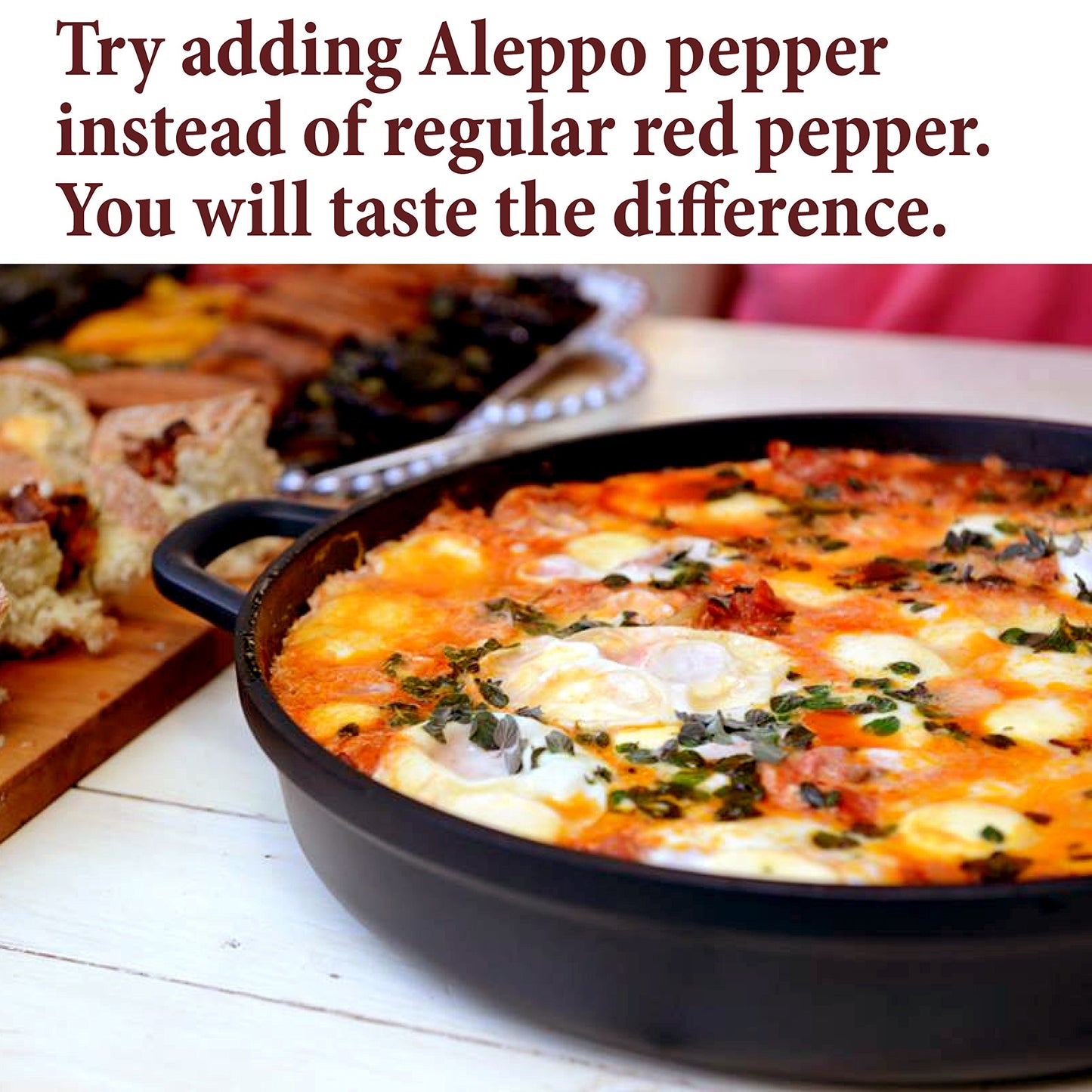 The Spice Way - Premium Aleppo Pepper |8 Oz.| Crushed Aleppo Pepper Flakes (Halaby Pepper/Pul Biber/Marash Pepper/Aleppo Chili F