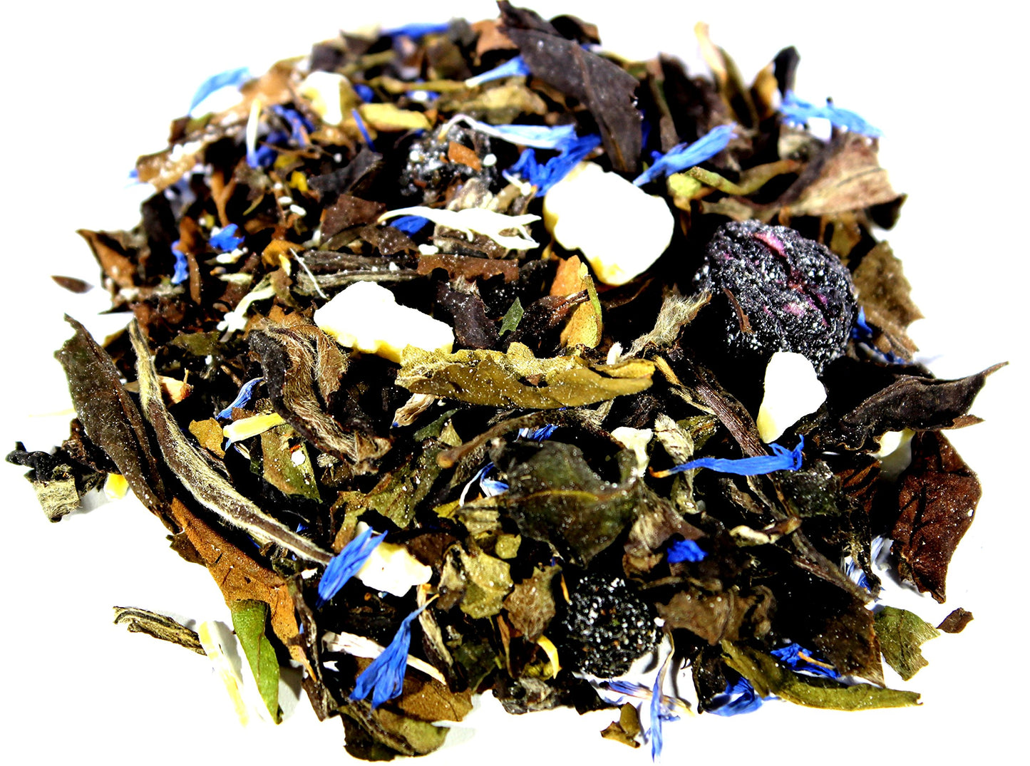 Nelsons Tea Blueberry White Chocolate Loose Leaf Tea - 1.6 oz - Chocolate Pieces, Dried Blueberries, Cornflowers