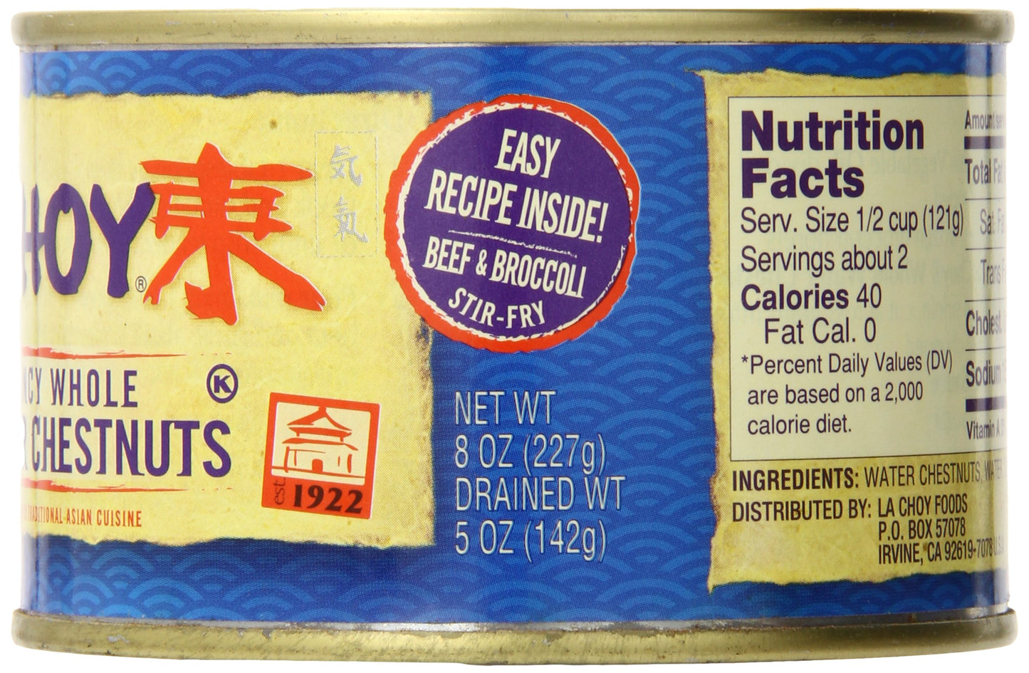 La Choy Water Chestnuts, 8 Ounce (Pack Of 12)
