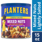PLANTERS Mixed Nuts, Lightly Salted, 15 Ounce Canister, Pack of 3