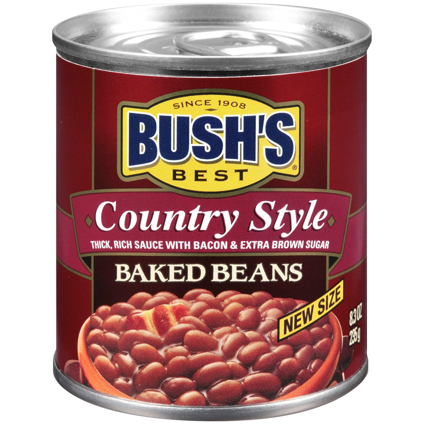 Bushs Best Baked Beans, Country Style, 8.3 Oz, Pack of 24