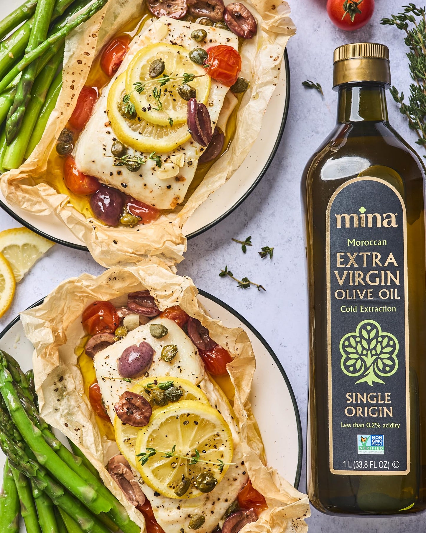 Mina Olive Oil Extra Virgin 33.8 Fl Oz, New Harvest, Polyphenol Rich Olive Oil for Cooking, Moroccan Extra Virgin Olive Oil, Sin