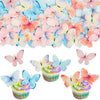 Gyufise 56Pcs Butterfly Edible Cupcake Toppers - Edible Cake Decorations for Butterfly Theme Baby Shower & Kids Birthday Party