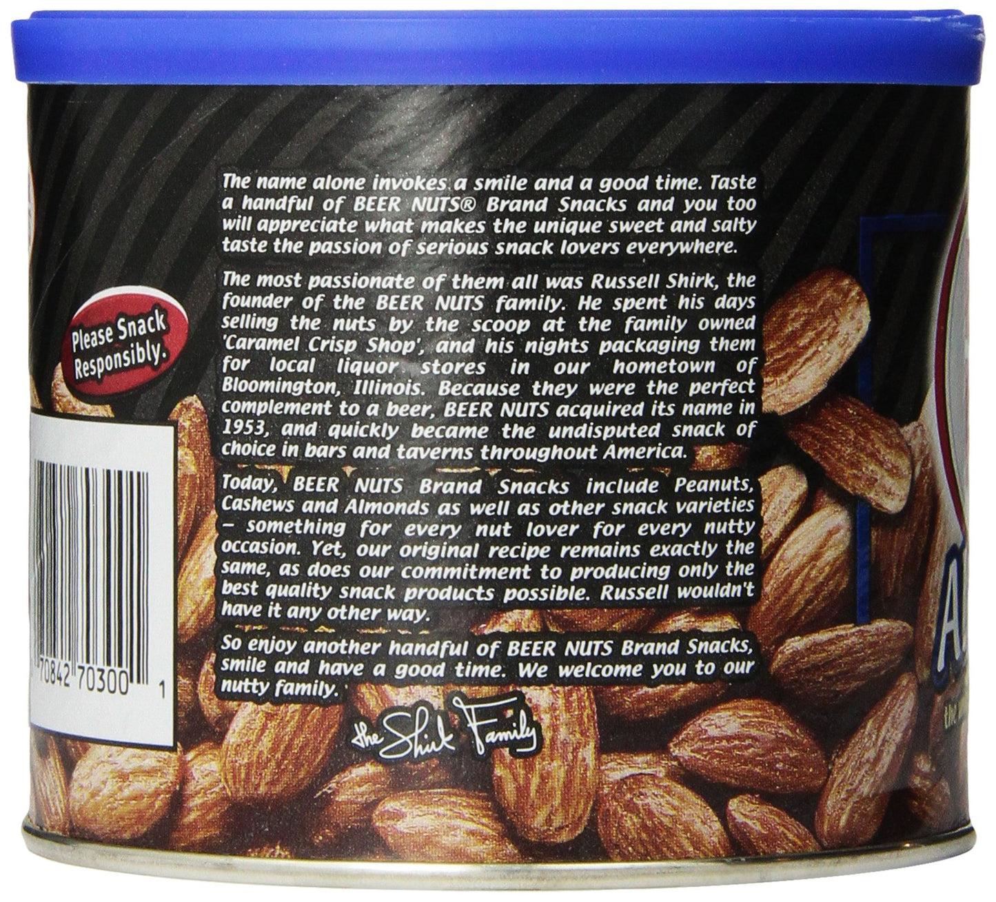 malt-inspired NUTS Almonds - 12 oz. Can, Pack of 1, Perfect Snack for Any Occasion