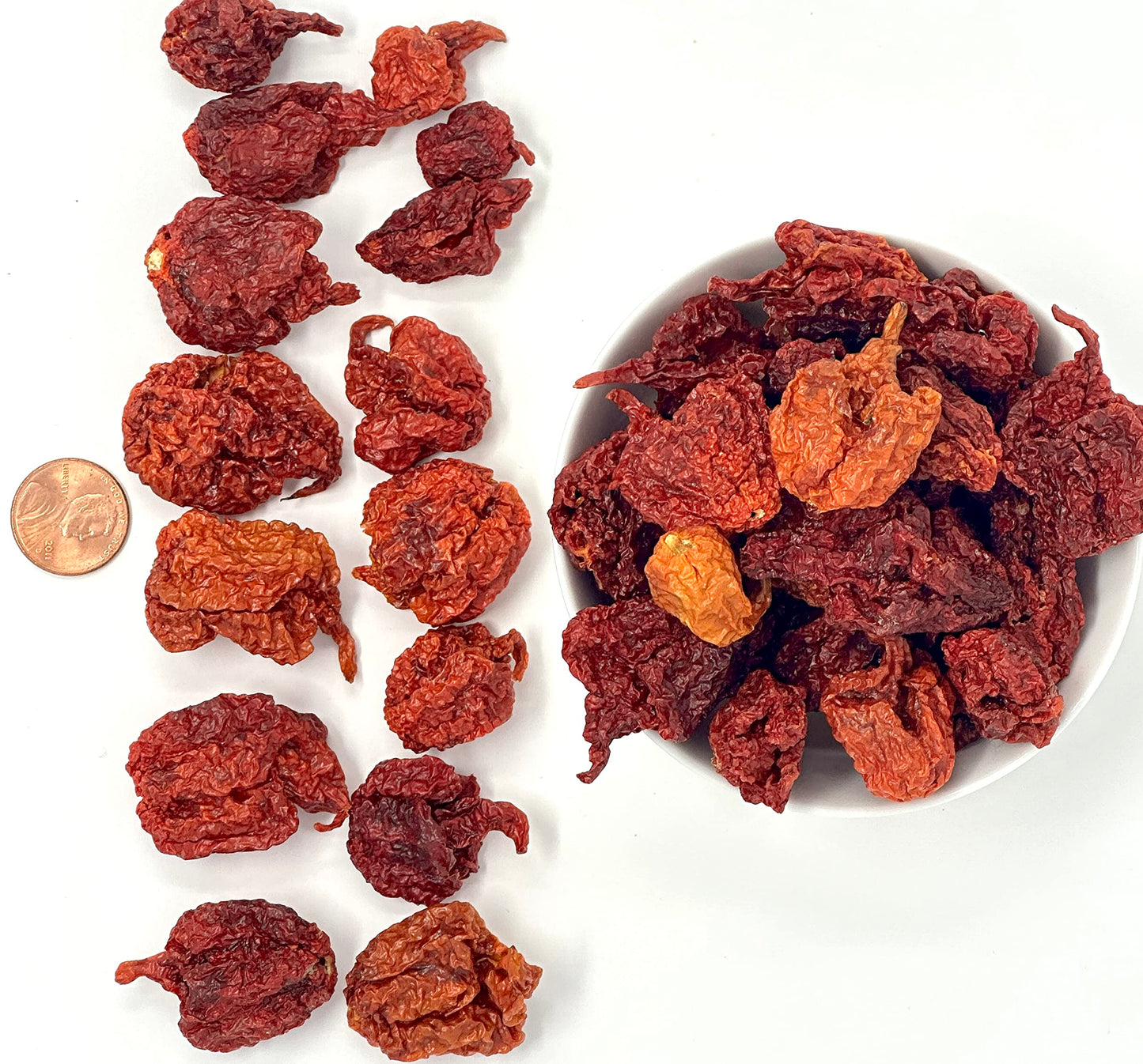 G GT LEAF Whole Dried Carolina Reaper Chili Peppers, 8 Count, Bonus Peppers, Color A3019