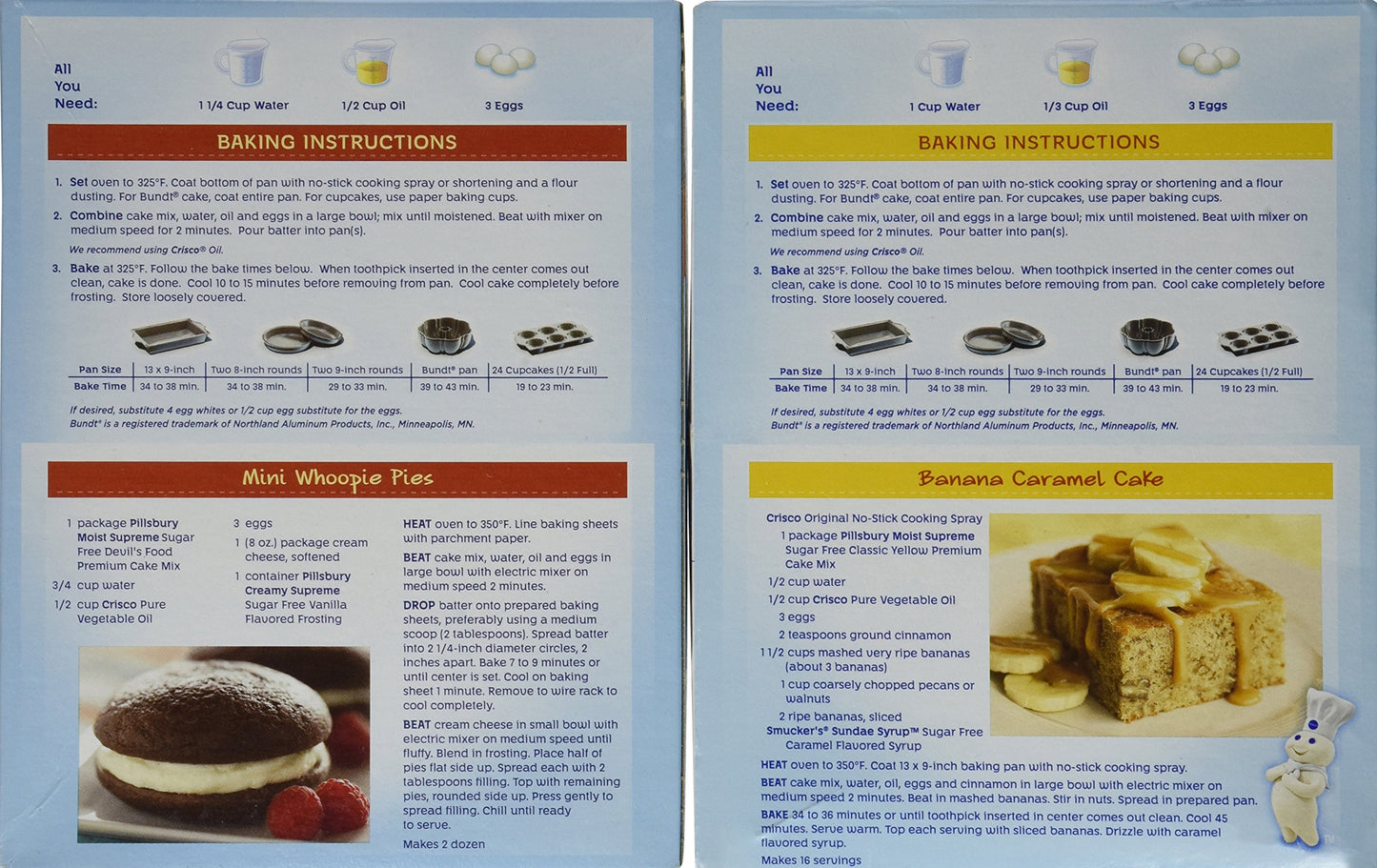 Pillsbury Sugar Free Cake Mix Value Bundle - 1 Box Sugar Free Devil'S Food Cake & Classic Yellow Cake