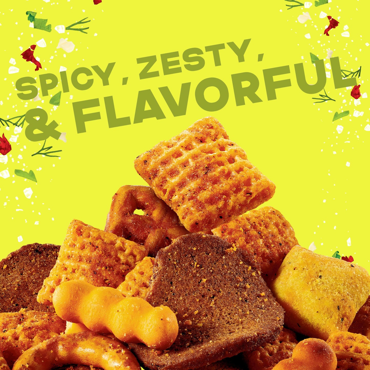 Chex Mix Spicy Dill Savory Snack Mix  Family Size  Snack Bag  13.5 oz