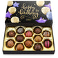 Happy Birthday Chocolates - 12 Assorted Milk & Dark Chocolate Truffles - Gourmet Box - Birthday Gifts for Women & Men  6 oz