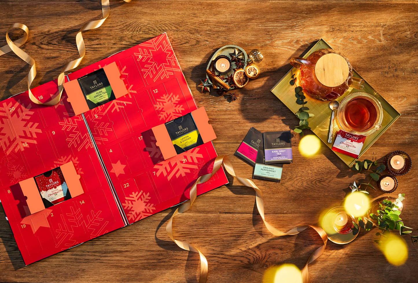 New Taylors Of Harrogate Holiday Tea Advent Calendar 2025 Gift Set – 24 Flavors, 48 Tea Bags – Countdown To Christmas With Enhanced British Teas