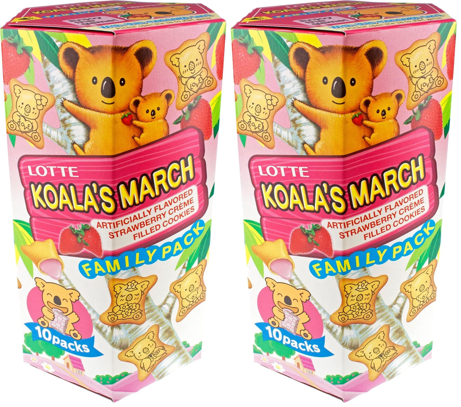 Lotte Koala s March Cookie with Strawberry Cream, 6.89 oz (Pack of 2)