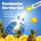 Teazen Pineapple Kombucha Tea, Hydration Drink Mix, Sugar Free, Live Probiotics & Prebiotics, 10 Sticks, 1.76Oz