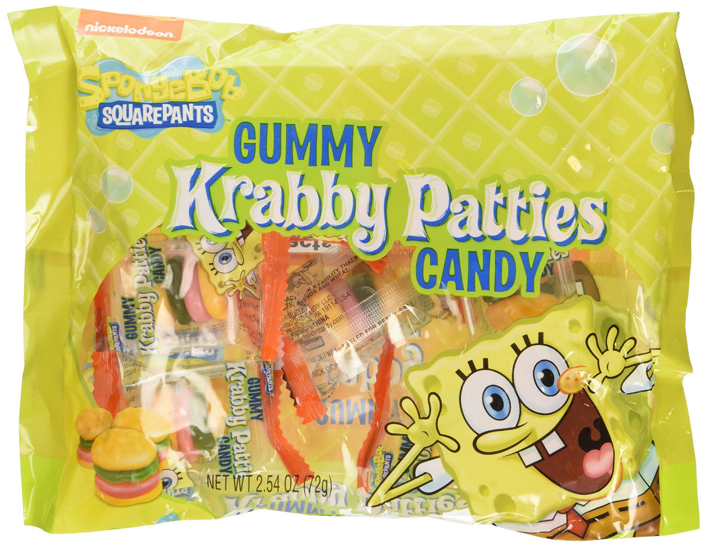 Nickelodeon Spongebob Squarepants Gummy Krabby Patties Candy, 2.54 Ounce (Pack Of 3)