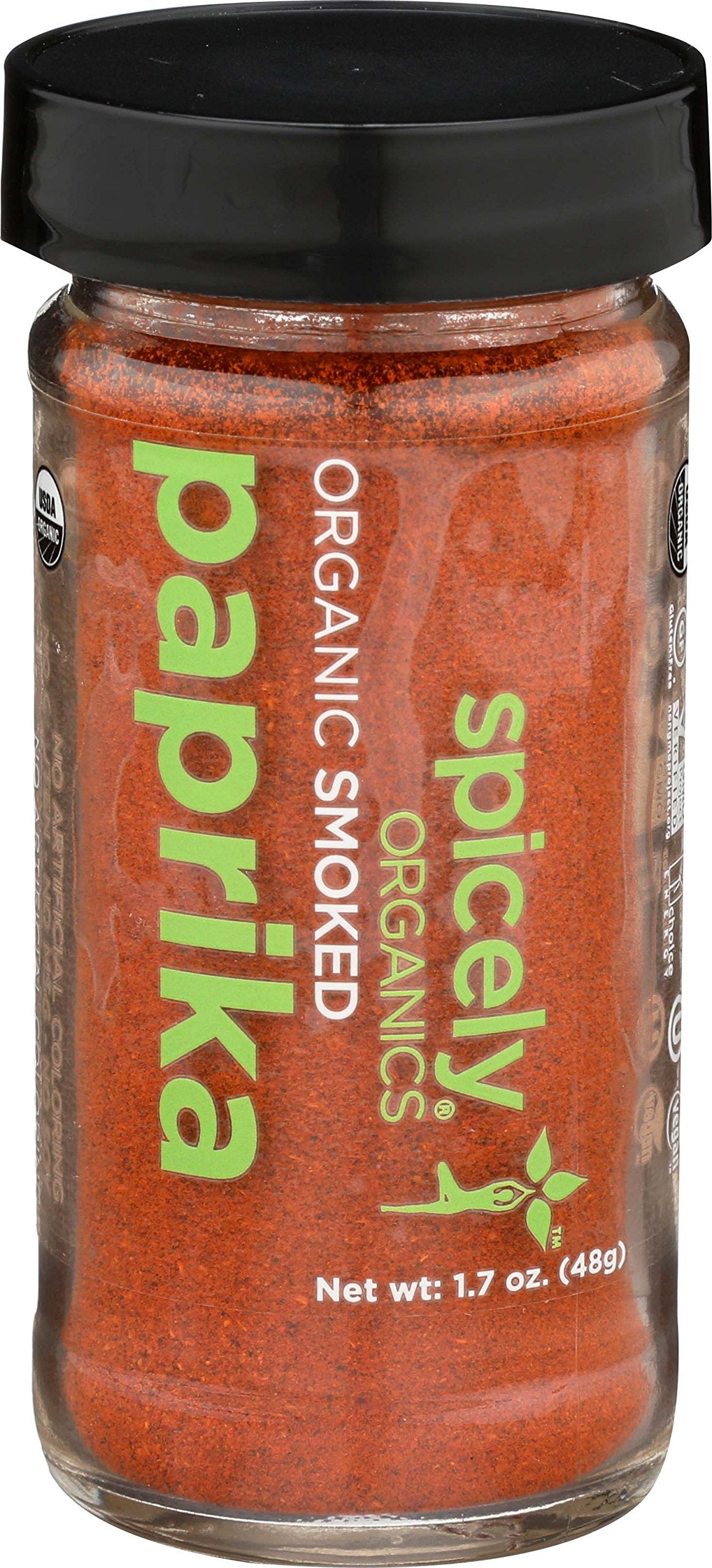 SPICELY Organic Smoked Paprika Powder - Gluten-Free - 1.70 Ounce Jar