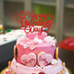 1Pc Happy Valentine'S Day Cake Topper Red Glitter Valentine'S Day Cake Topper Decorations For Valentine'S Day Theme Wedding Enga