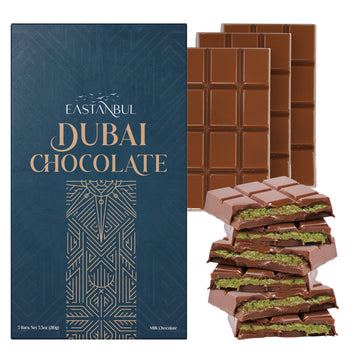 Eastanbul Dubai Chocolate Bar Pistachio, 7.5oz, Premium Pistachio Dubai Chocolate Bar, Dubai Chocolate with Shredded Phyllo Doug