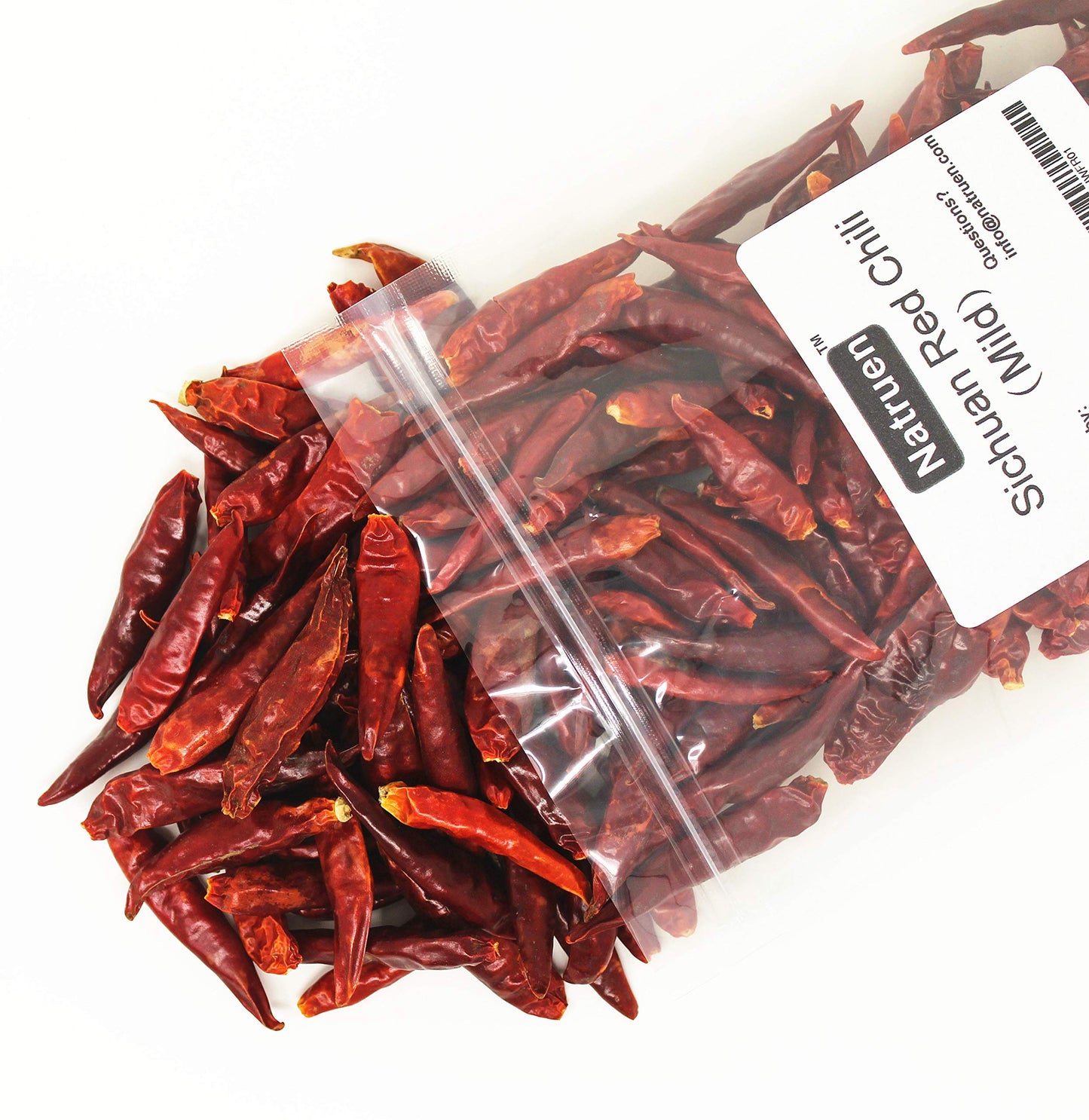 Natruen Whole Dry Szechuan Chinese Red Chili Pods 4 Oz, Mild, Facing Heaven Chili, Spicy Sichuan Dried Red Hot Chilies For Chili