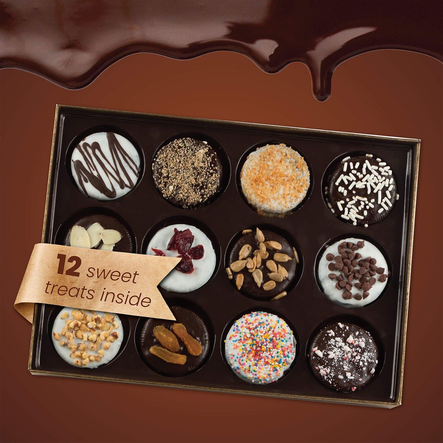 Barnett   S Chocolate Cookies Gift Basket, Gourmet Christmas Holiday Corporate Food Gifts In Elegant Box, Thanksgiving, Hallowee