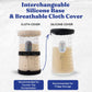 Pro Sourdough Starter Kit -37oz Wide Mouth Sourdough Starter Jar Kit for Bread - Large Glass Sourdough Jar  Feeding Band  Cloth Cover  Spatula & Thermometer-Best Sourdough Bread Kit for Beginners