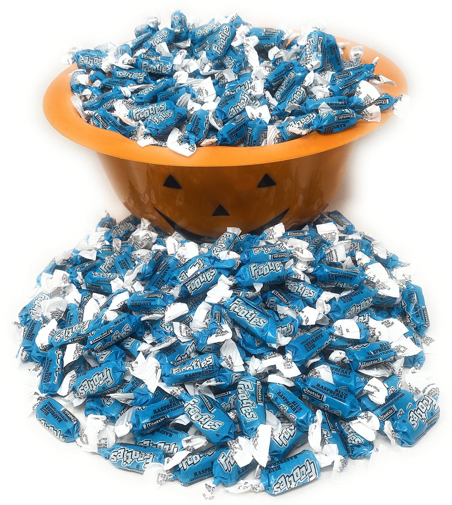 Halloween Bulk Blue Raspberry Flavor Tootsie Roll Frooties Chewy American Taffies Candy Individually Wrapped In Resealable Assor