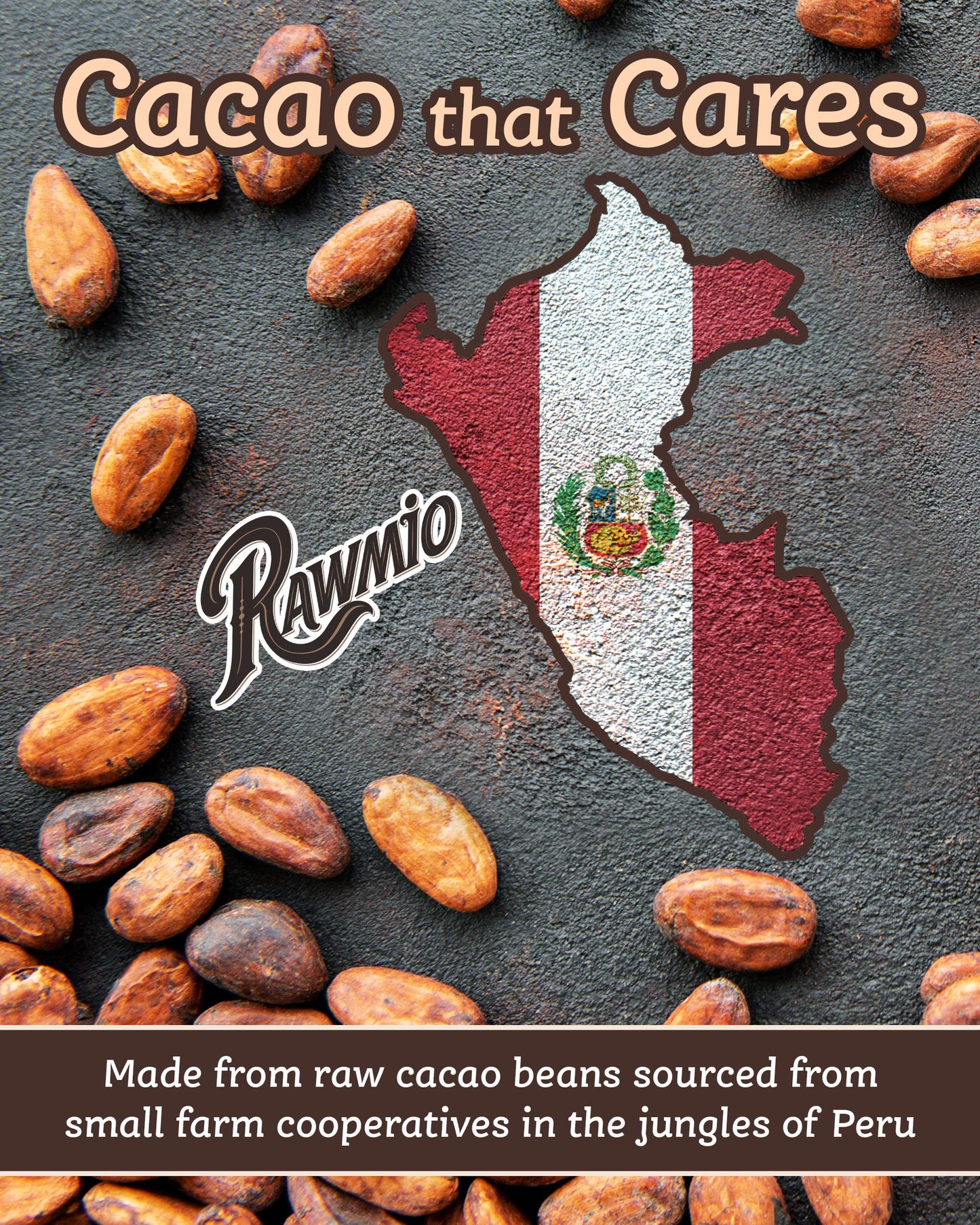 Rawmio Raw Organic Cacao Powder, 16 oz - Nutrient-Dense, Rich & Creamy Cocoa Alternative for Drinking or Baking, High in Fiber, Iron & Calcium