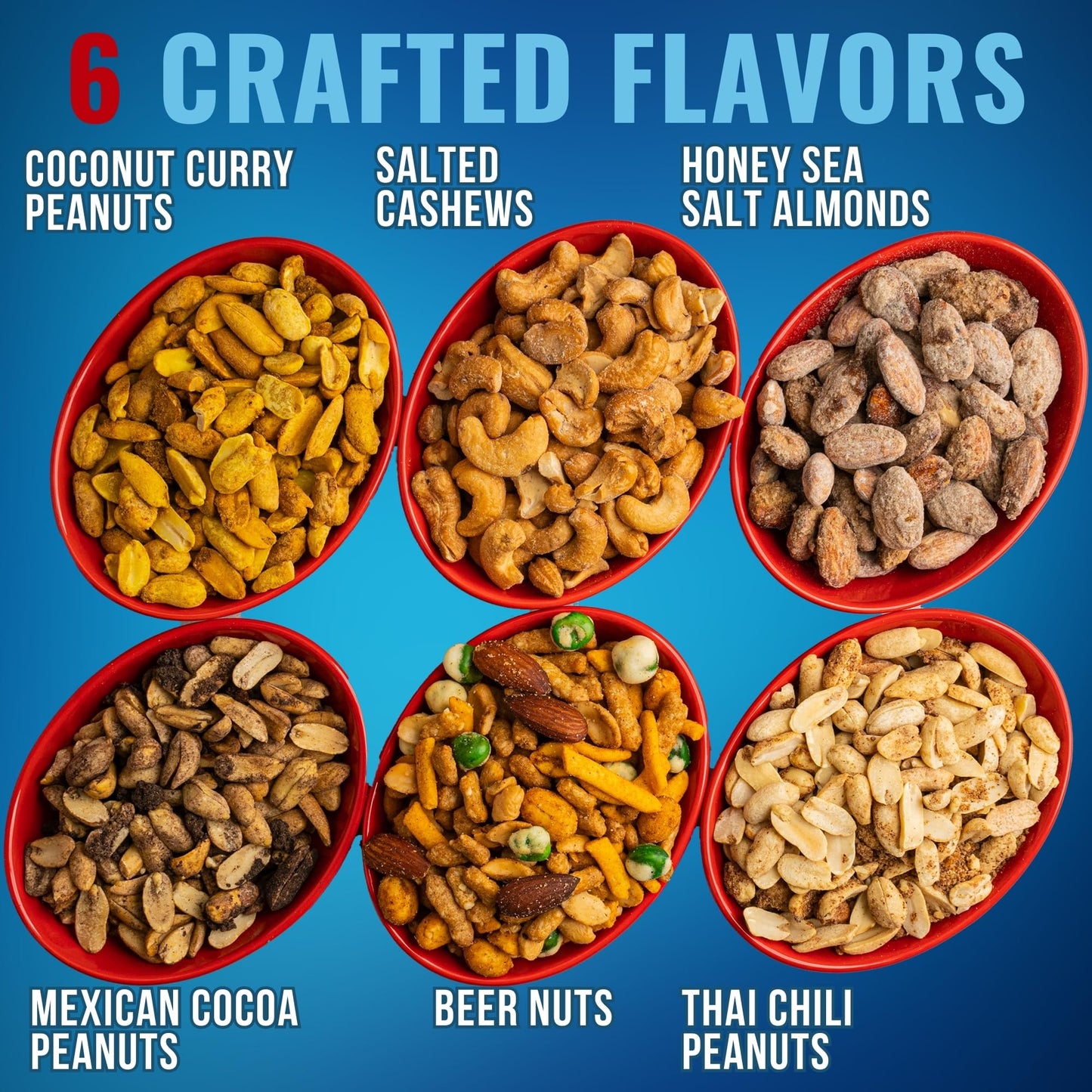 Nuts Gift Basket for Men - 6 Delicious Flavors, Unique Gift for Men, Birthday Gifts for Men, Dad, Husband - Food Gift Basket, Go