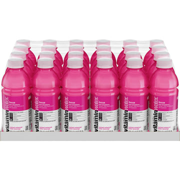 vitaminwater focus electrolyte enhanced water w/ vitamins, kiwi-strawberry drinks, 20 fl oz, 24 Pack