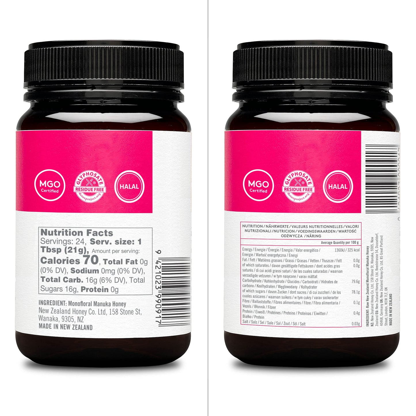 New Zealand Honey Co. Raw Manuka Honey Umf 20+ | Mgo 829+, Umf Certified / 17.6Oz