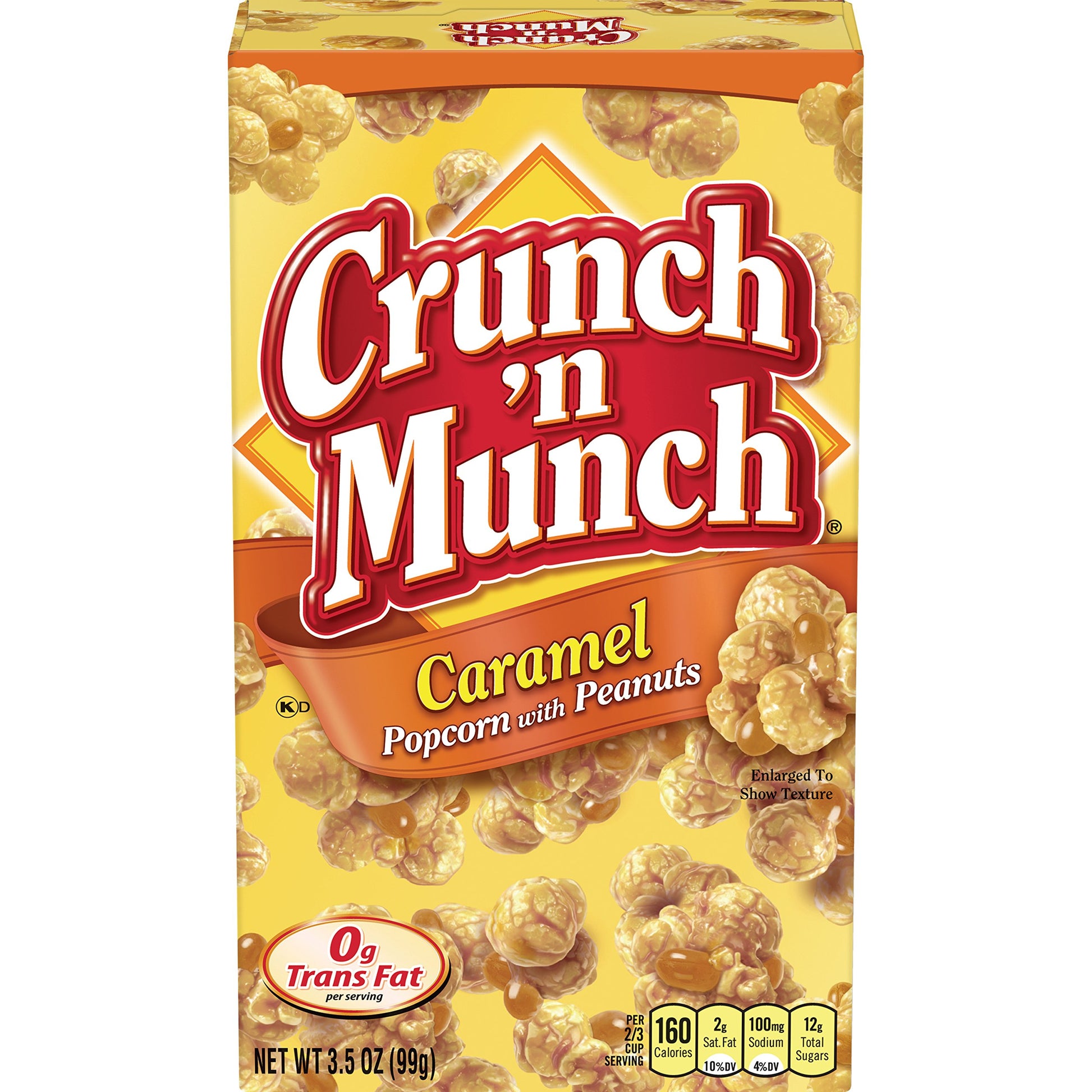 Crunch 'N Munch Caramel Popcorn With Peanuts, 3.5 Oz. (Pack Of 12)