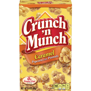 Crunch 'N Munch Caramel Popcorn With Peanuts, 3.5 Oz. (Pack Of 12)