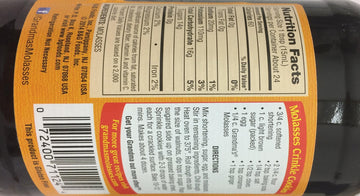 Grandmas Original Unsulphured Molasses All Natural 12oz Jar (Pack of 3)