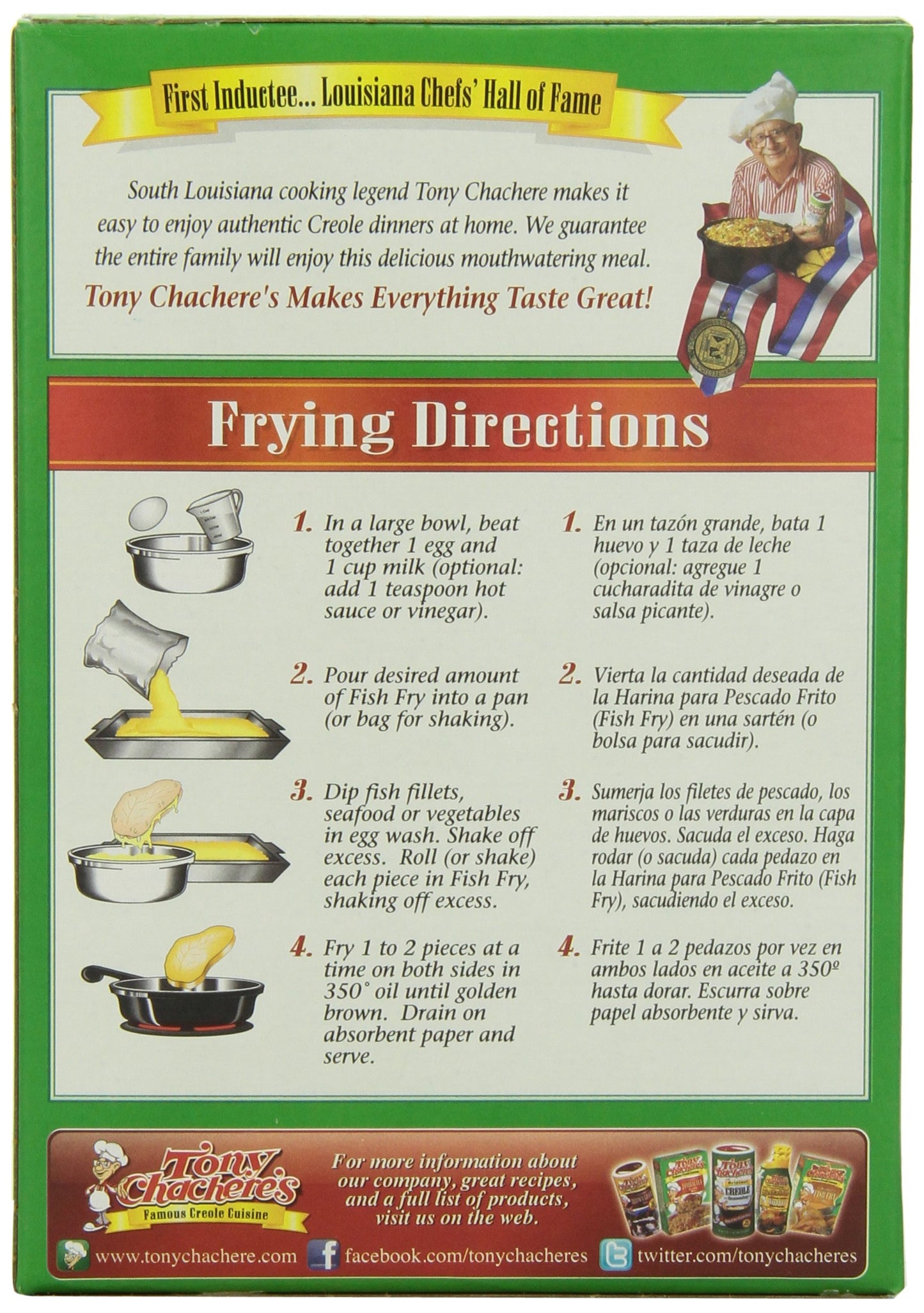 Tony Chachere'S Seasoned Fish Fry Mix, 10-Ounce Boxes (Pack Of 12)