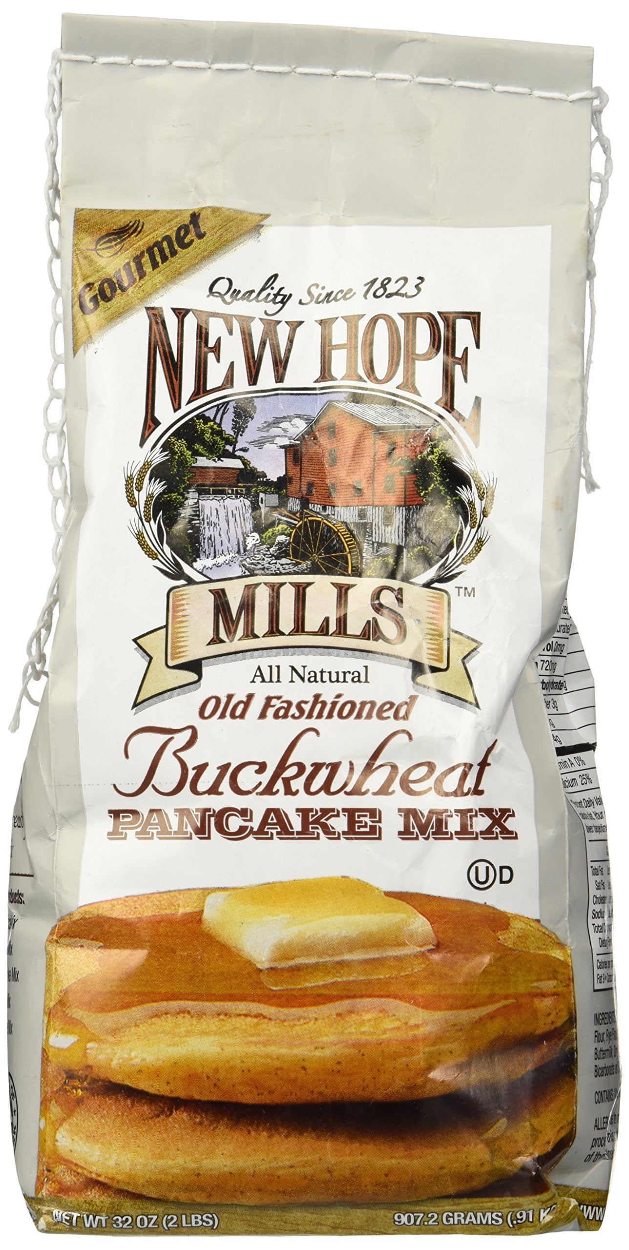 New Hope Mills Old Fashioned Buckwheat Pancake Mix, 32 Ounce (Pack of 2)