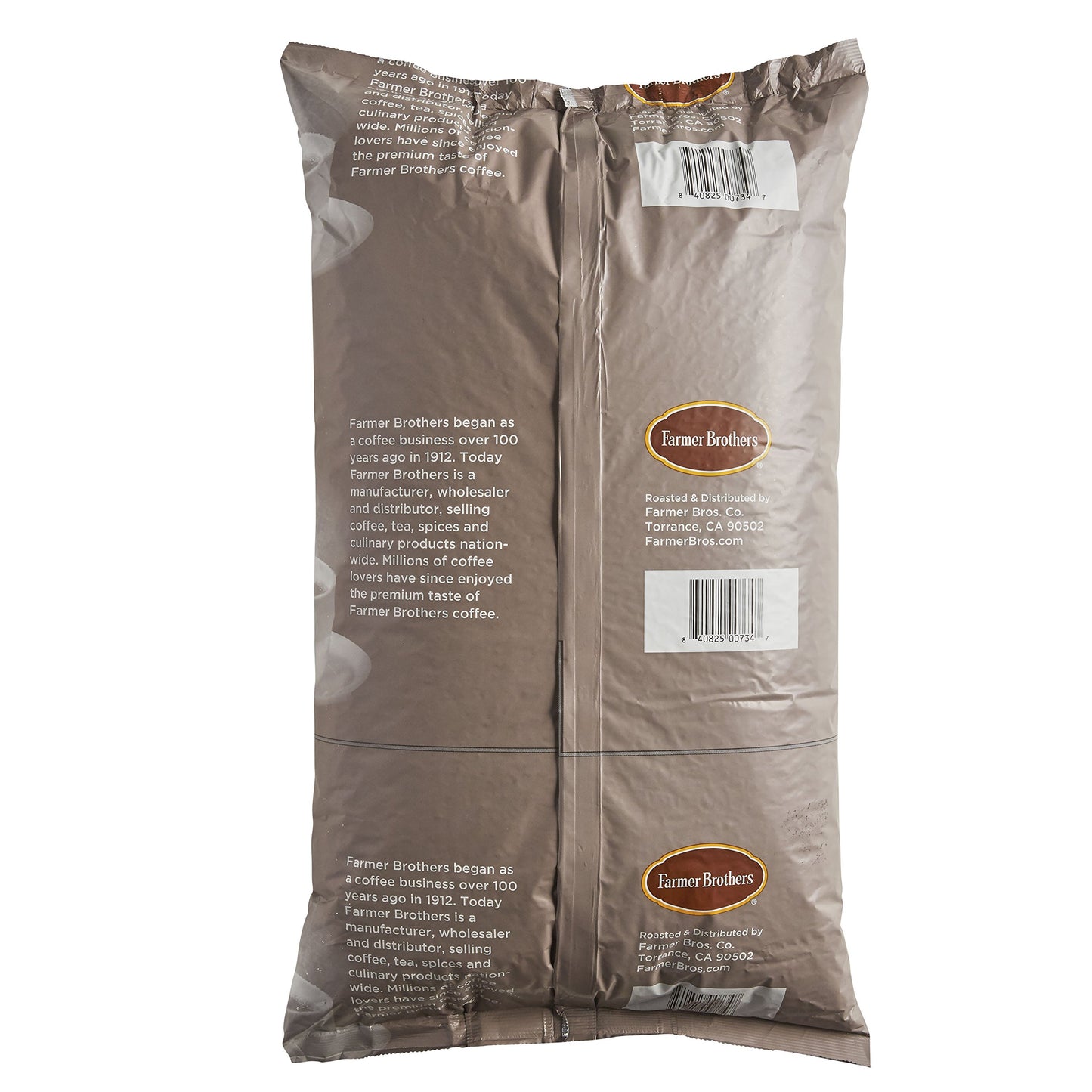 Farmer Brothers Coffee Whole Bean Medium Roast 100% Colombian 5 Lb Bag Bulk 6 Pack