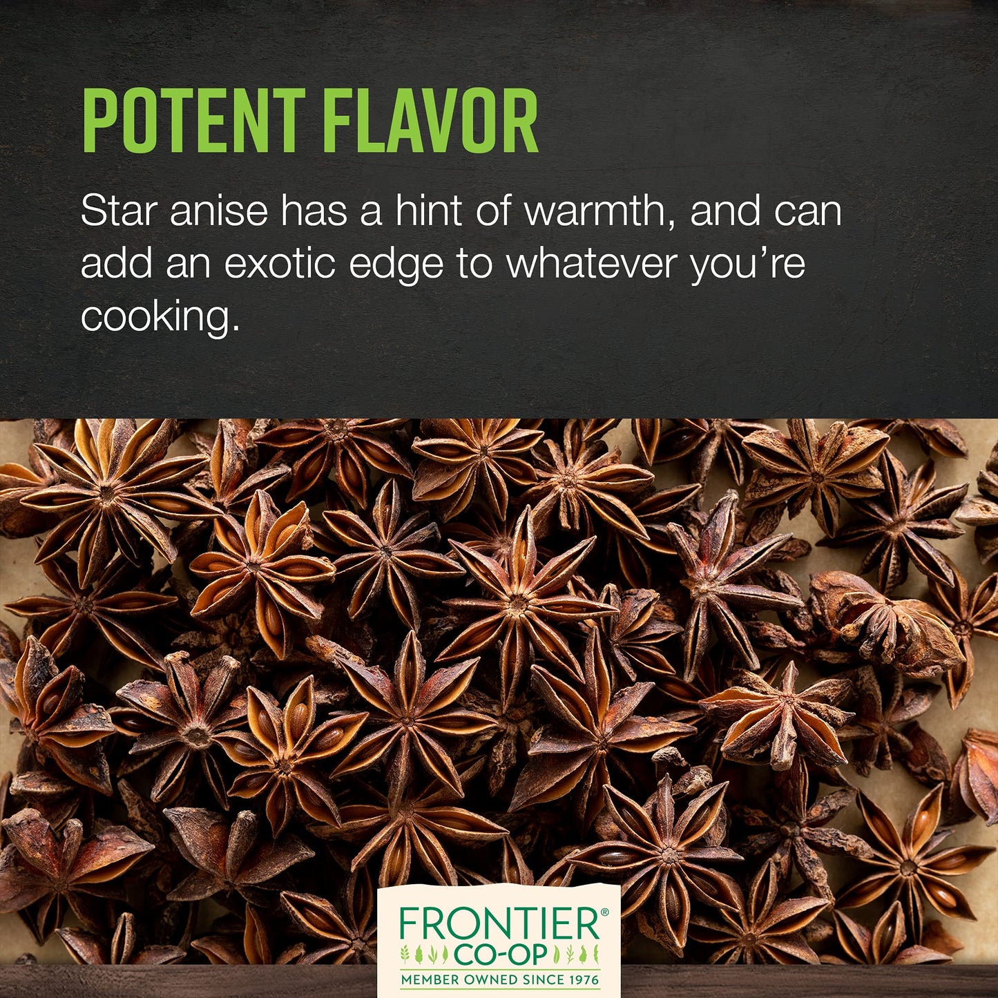Frontier Co-op Organic Whole Star Anise 1lb - Dried Whole Star Anise Pods