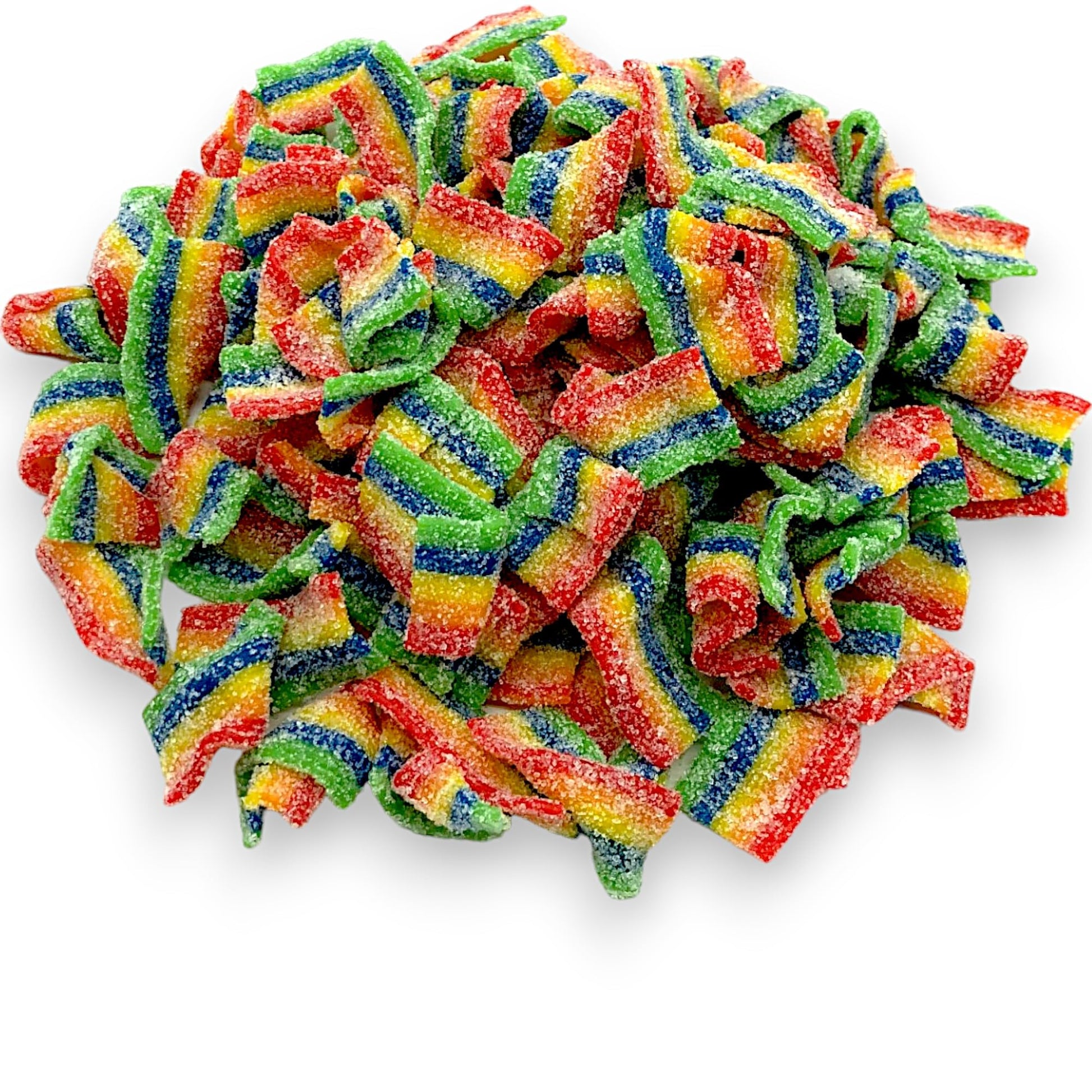 Premium Mini Sour Rainbow Belts-1.5 lbs Sour Belts in Assorted Rainbow Flavors-Deliciously Chewy and Intensely Sour Candy for Pa