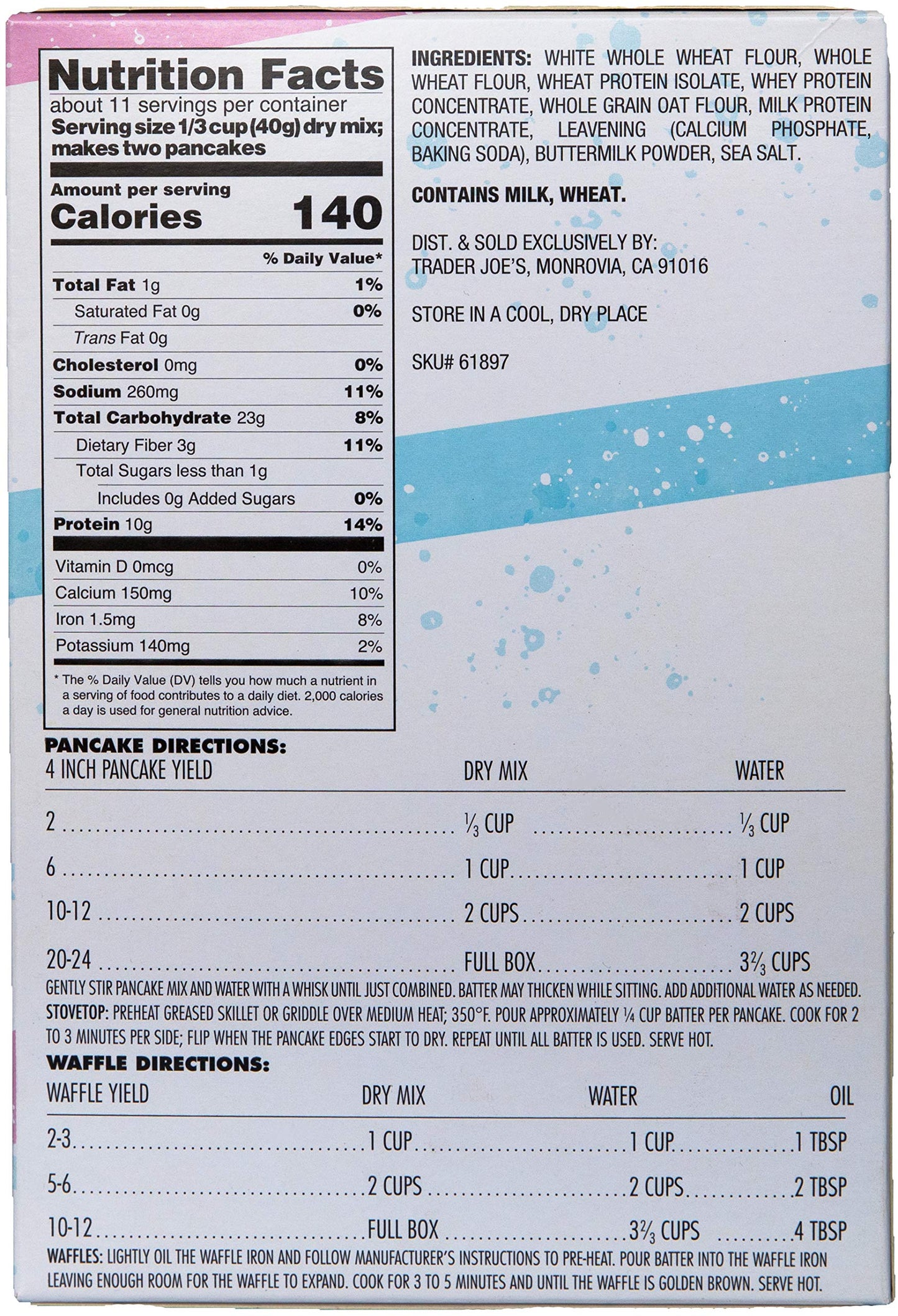 Trader Joe'S Buttermilk Protein Pancake Mix (2 Boxes)