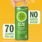IZZE Sparkling Juice Beverage Blend, Apple, No Sugar Added, 8.4 FL OZ, 6 Cans