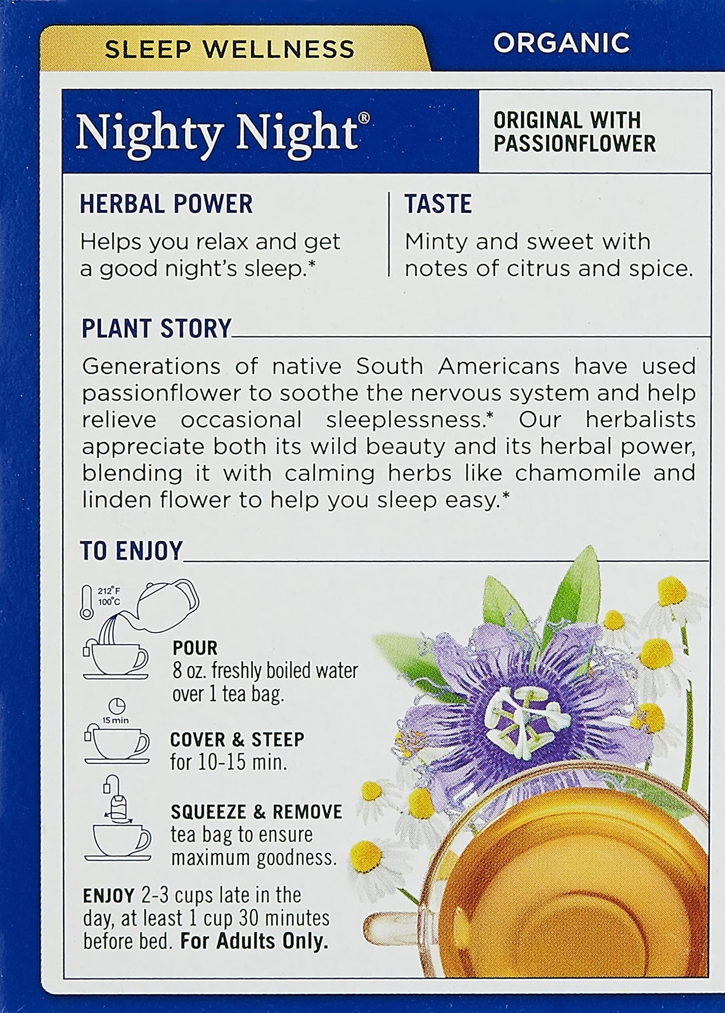 Traditional Medicinals Organic Nighty Night Tea, 16 Tea Bags (Pack Of 1)